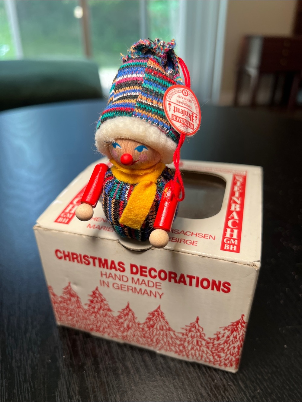 Vintage German Christmas Ornament Handmade Steinbach Wood Snow Elf Santa Helper